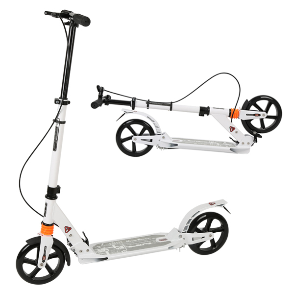 Quick folding dual suspension    Hand brake 200mm wheel scooter